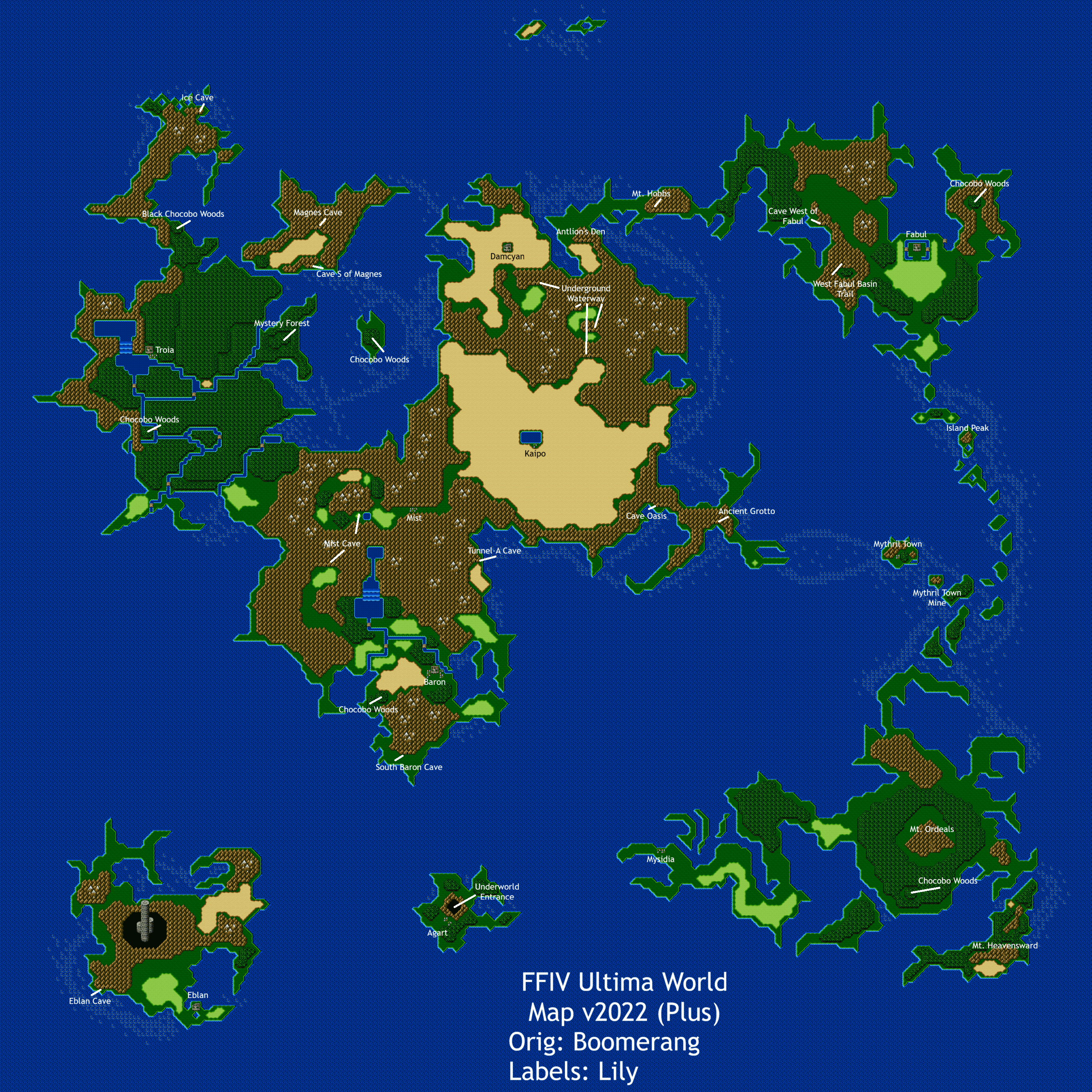 FF4 Ultima Overworld Map
